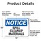 Signmission Spill Cleanup Materials, 14 in W x Rectangle, Aluminum OS-2PACK-NS-A-1014-L-18386 - alternate 7